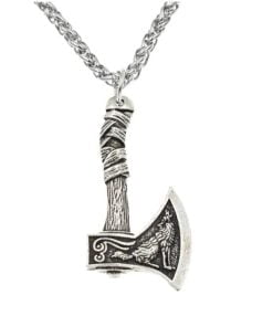 viking axe pendant necklace