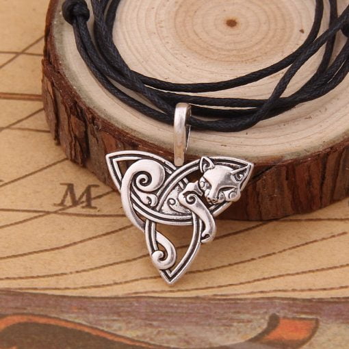 viking cat pendant