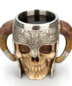 steel skull mug