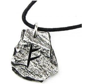 fehu norse viking rune pendant