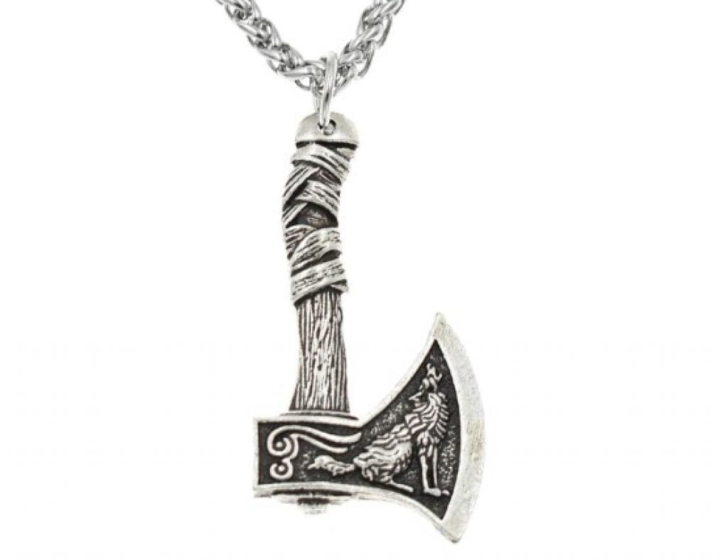 viking axe pendant necklace