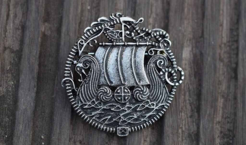 viking ship brooch