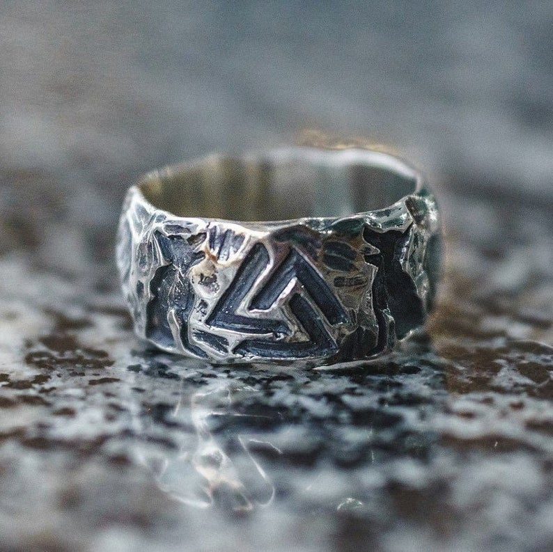 Oogverblindend Kantine lassen Viking Valknut Stainless Steel Ring - Viking Style