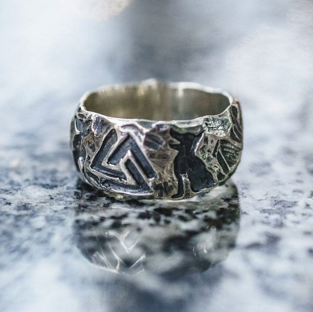 Viking Odin Valknut Ring