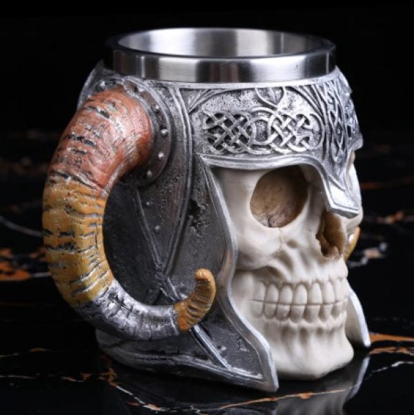 Warrior Skull Helmet Mug