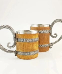 Wood Imitation Stainless Steel Beer Mug