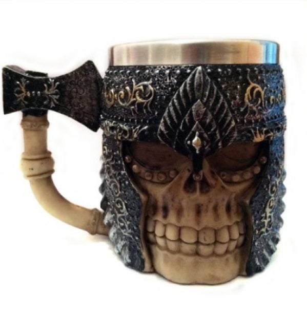 Axe Skull Viking Warrior Drinking Mug