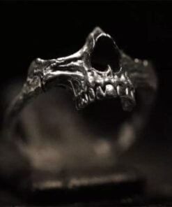 Black Skull Viking Ring