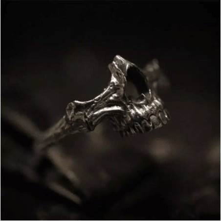 Black Skull Viking Ring