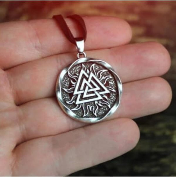 Nordic Viking Valknut Rune Pendant Necklace
