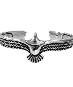 Silver Viking Eagle Cuff Bracelet
