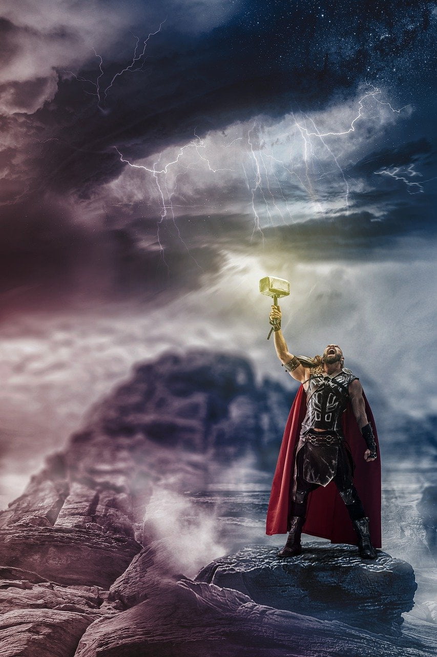 Thor Norse God of Thunder Poster for Sale by EddiesThreads