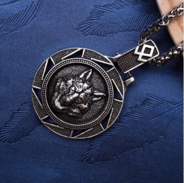 Viking Fenrir Pendant Necklace