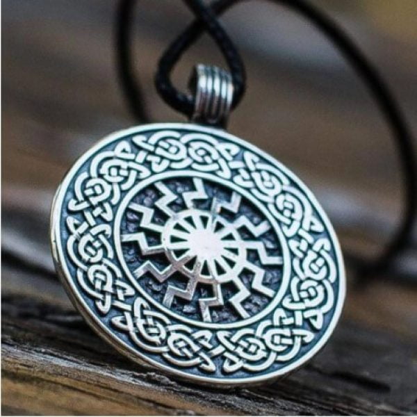 Viking Rune Sun Pendant Necklace
