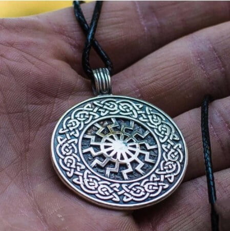 Viking Rune Sun Pendant Necklace - Viking Style