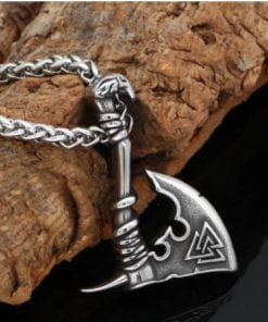 Viking Valknut Axe Pendant