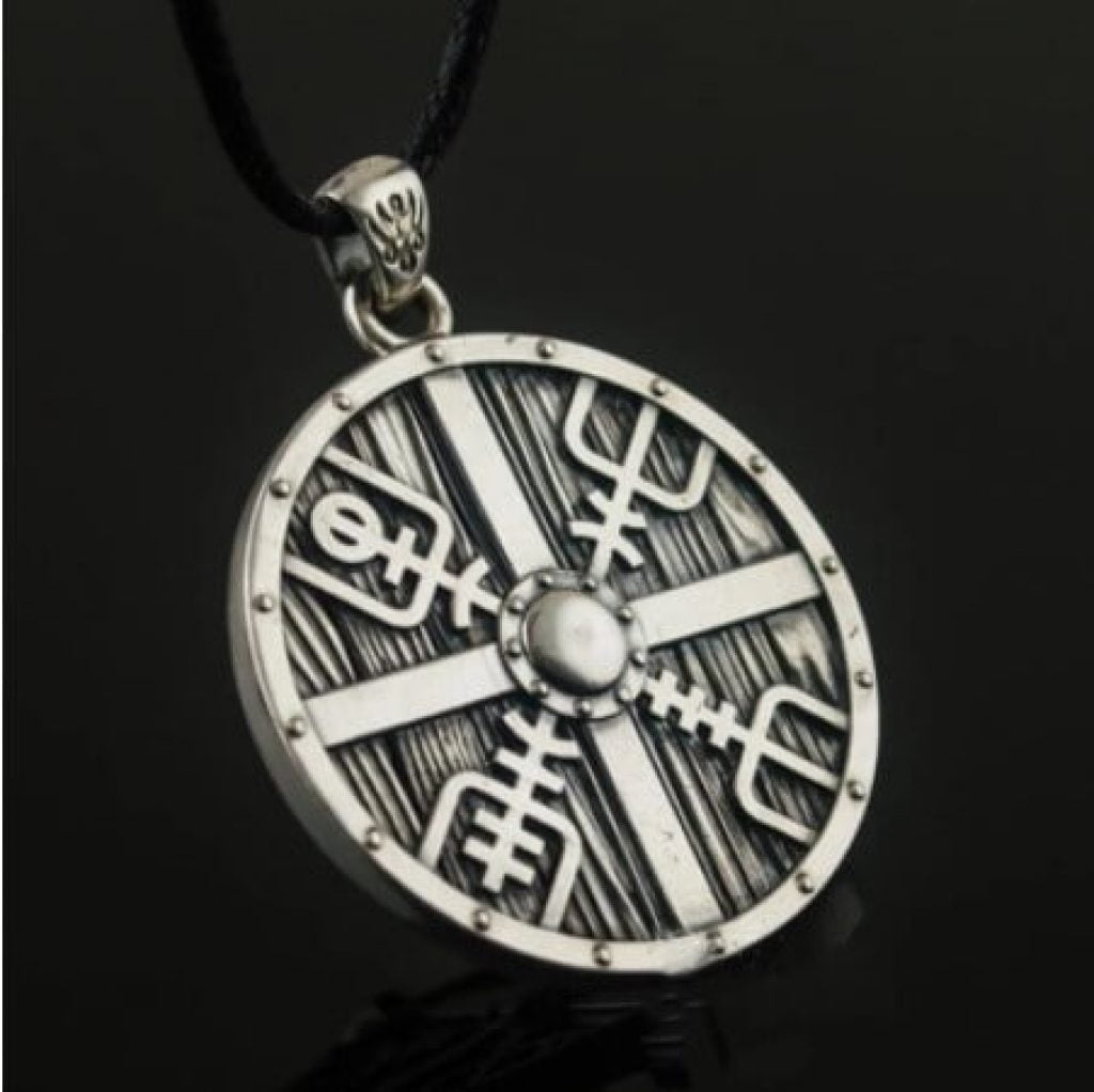 Vintage Nordic Compass Pendant Necklace - Viking Style