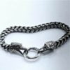 New viking bracelet stainless steel odin raven head