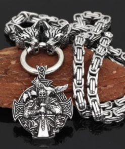 Domineering Necklace Viking Odin Crow Pendant Amulet