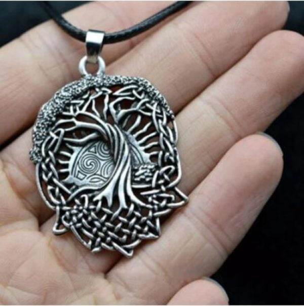 Viking Amulet Tree of Life Runes Pendant Necklace