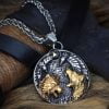 Wolf and raven Viking Nordic Viking Necklace
