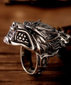 Rings for men fashion silver color ring northern totem amulet