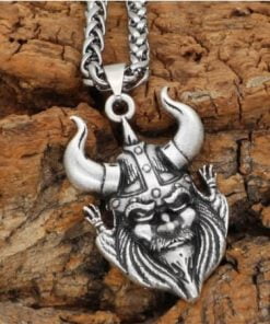 Vikings Warrior Pendant Norse Odin Horns Helmet Necklace