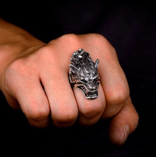 Rings for men fashion silver color ring northern totem amulet