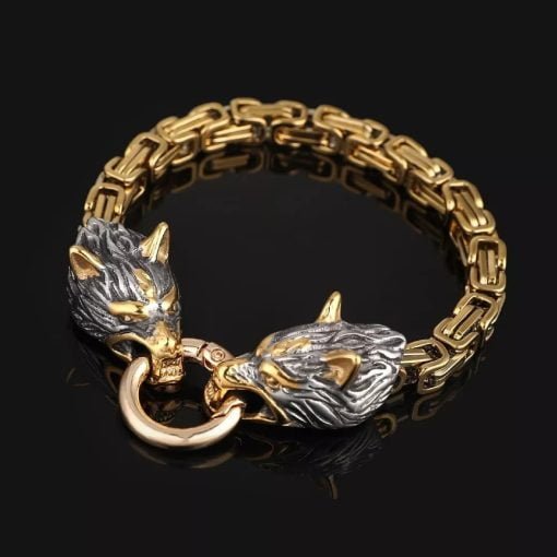 viking wolf bracelet
