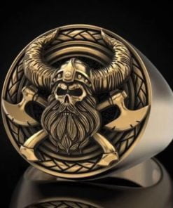 Nordic King of Gods Odin Signet Metal Punk Rings Viking