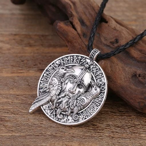 Silver pendant Odin