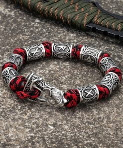 viking bracelet red