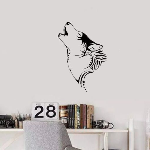 Howling Wolf Decal Wild