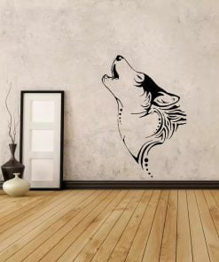 Howling Wolf Wall Decal Wild