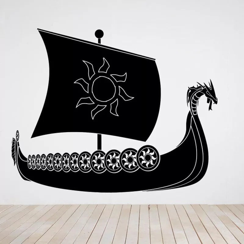 Décoration murale, motif bateau viking 2
