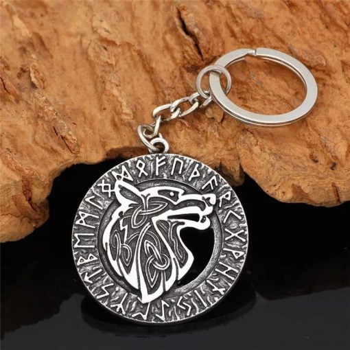 Viking Wolf Keychain
