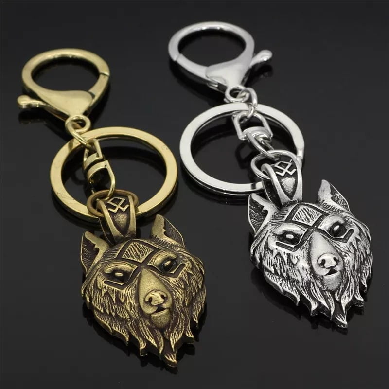 Wolf Keyring Key Chain - Viking Style