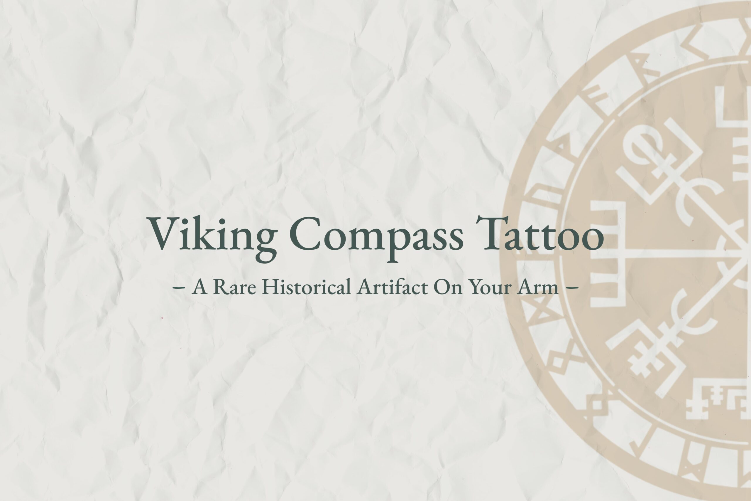Viking compass tattoo on Brittany's left inner arm.