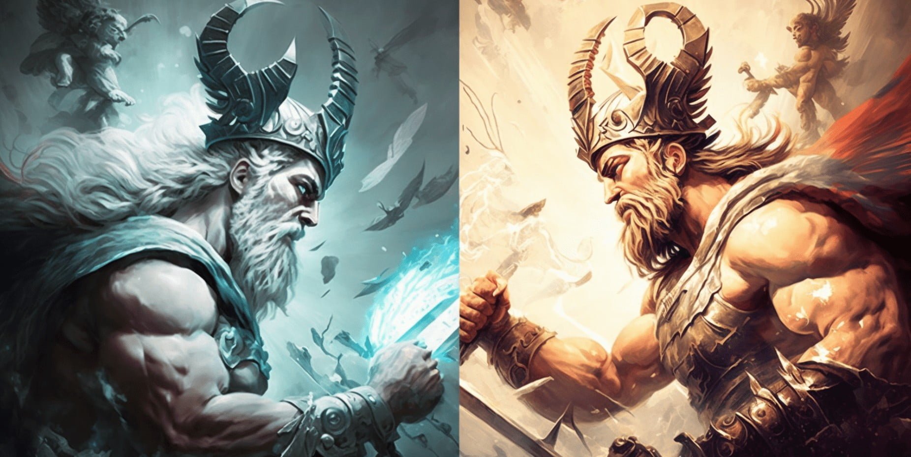 Odin VS Zeus  Between the rulers of the gods, which allfather