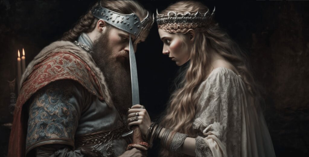 Viking Wedding Sword Exchange