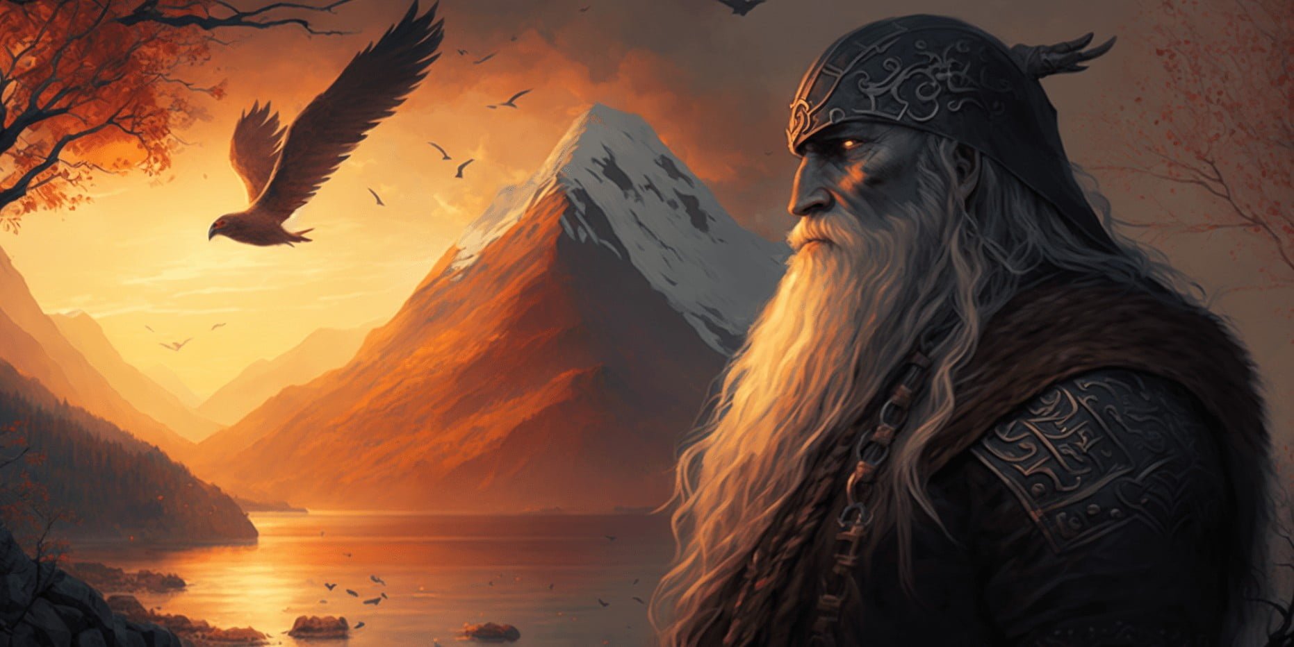 Odin the Viking God Prepares for War