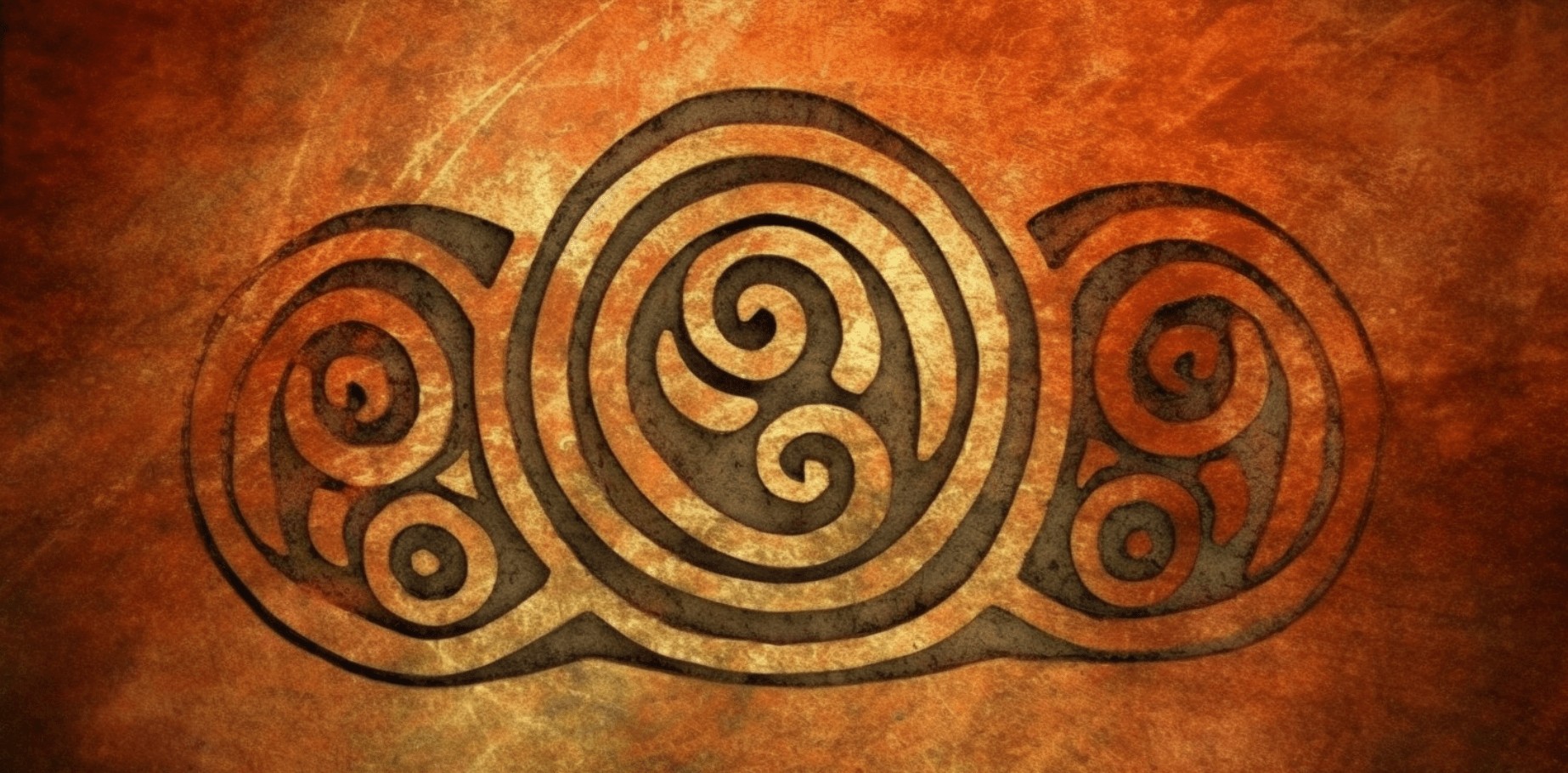 ancient spiral symbol glyph