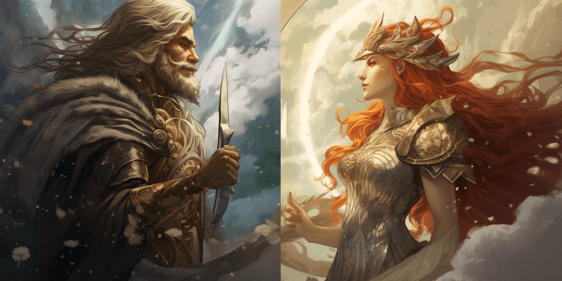 Queen of Asgard Frigg and Younger All-father Odin, Before Mimir's