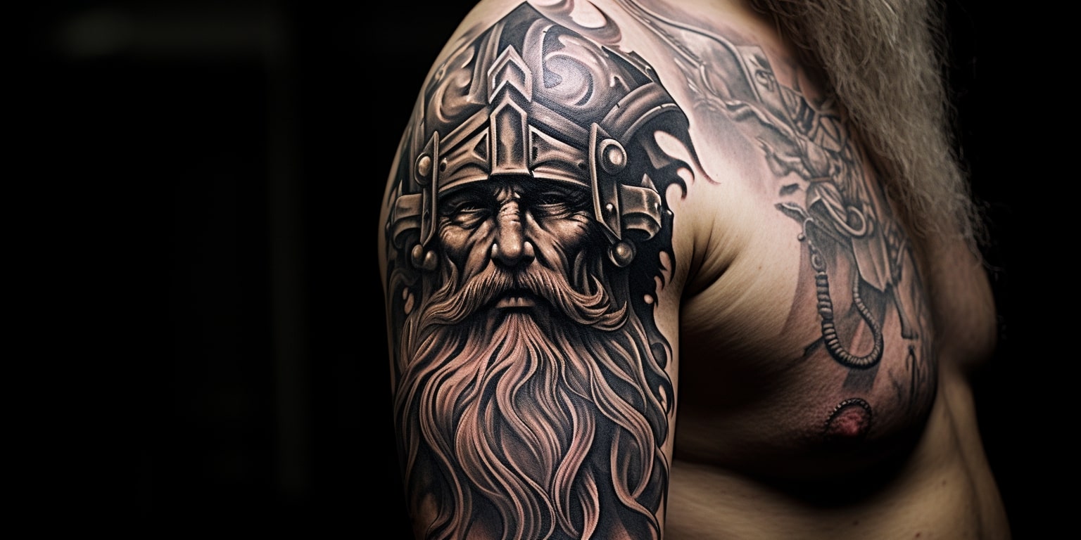 ODIN GOD OF WAR An Odin tattoo is for the people that consider mind over  strength to be their guiding point in life. #odin #odintattoo…