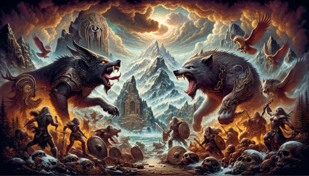 Mythological Analysis: Garm and Fenrir, Creatures of Chaos in Norse Lore