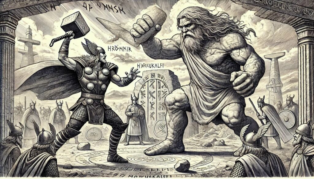 Thor`s Duel with Hrungnir