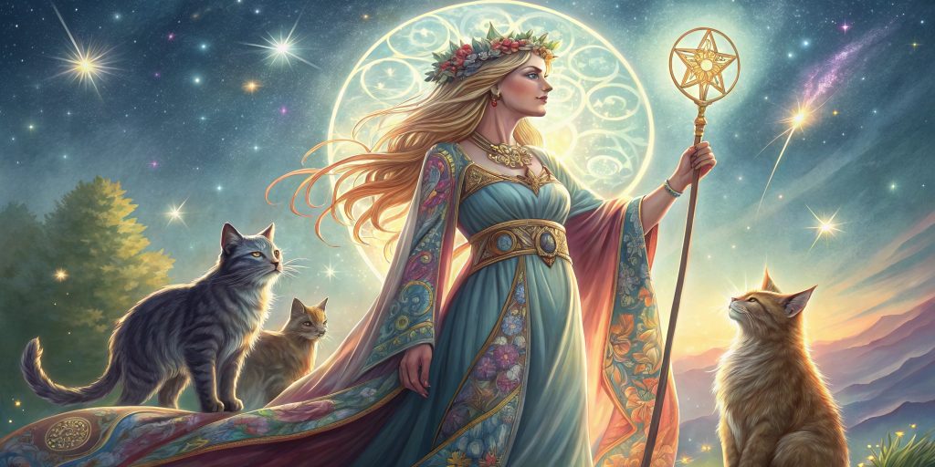 Freyja and Her Feline Companions