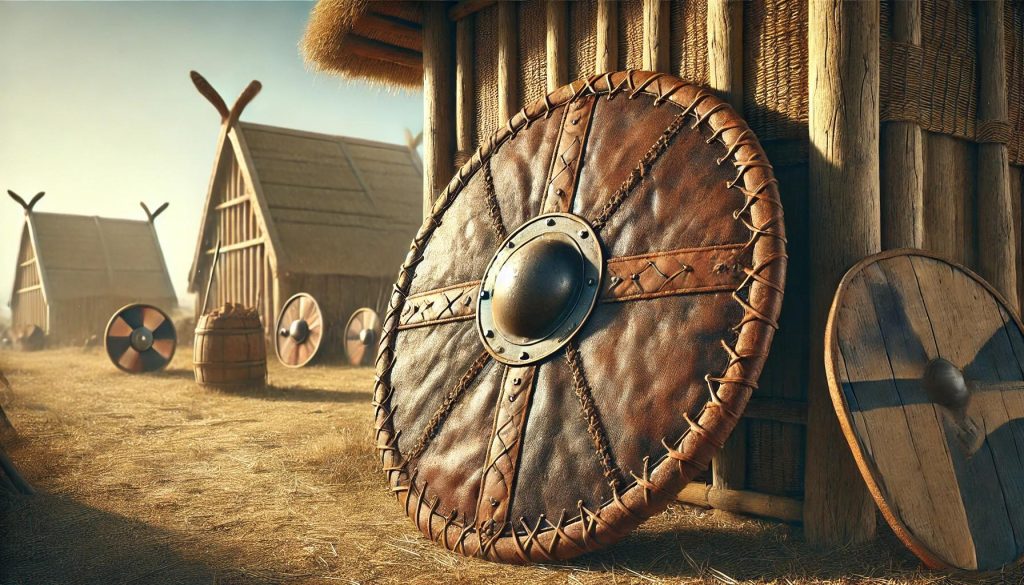 Viking Shield with Hide